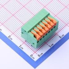 JL141R-25407GA1弹簧式接线端子 2.54mm每排P数:7排数:1