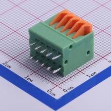 KF141V-2.54-5P 弹簧式接线端子 2.54mm 每排P数:5 铜 环保 直插