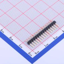 X4611WRS-15I-C40D28 排针 2mm 1x15P 卧贴 方针 L=9.05 PA6T 镀