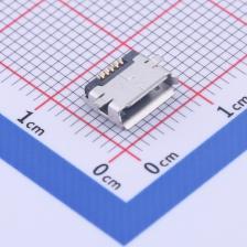 920-D52A2021S10101 USB连接器 Micro-B 母座 卧贴 有边两脚贴板