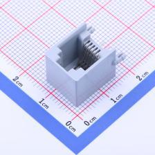 KH-PCB-6P6C 以太网连接器(RJ45 RJ11) RJ45 弯插 不带LED 6p6c