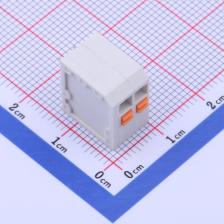 KF239-3.5-2P 弹簧式接线端子 3.5mm 每排P数:2 排数:1