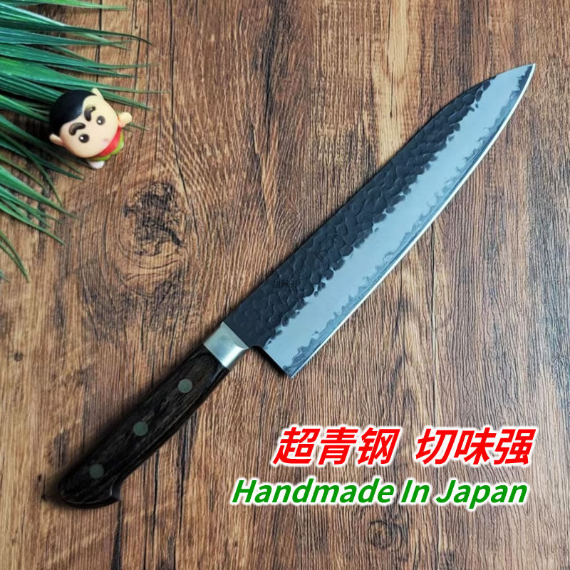 日本原装进口左近超青纸高碳钢厨刀牛刀切付三德菜切手工锻造_虎窝淘
