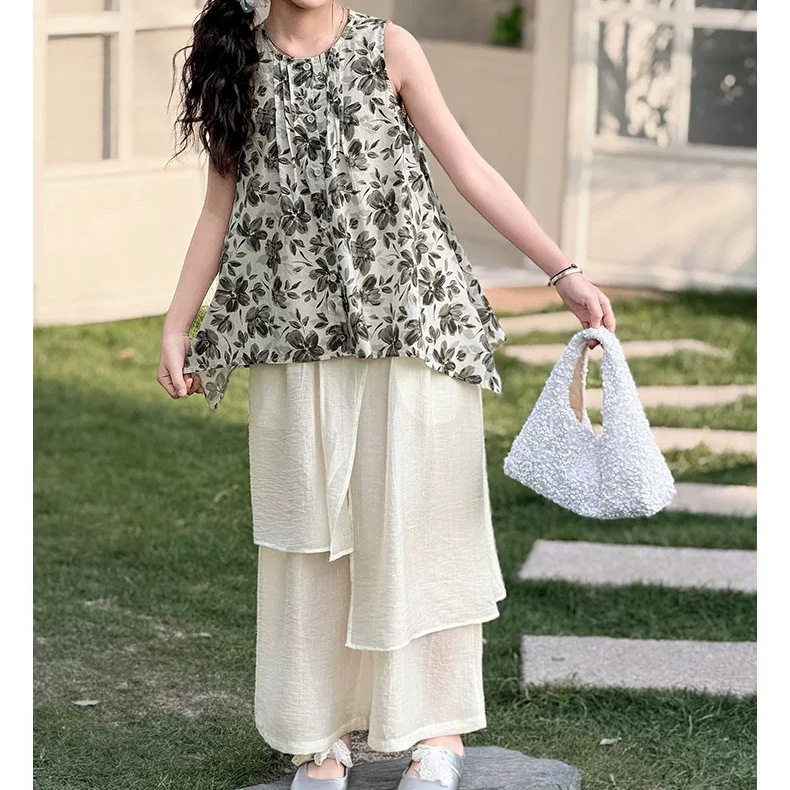儿童套装2026夏季女童新品4儿童运动套装