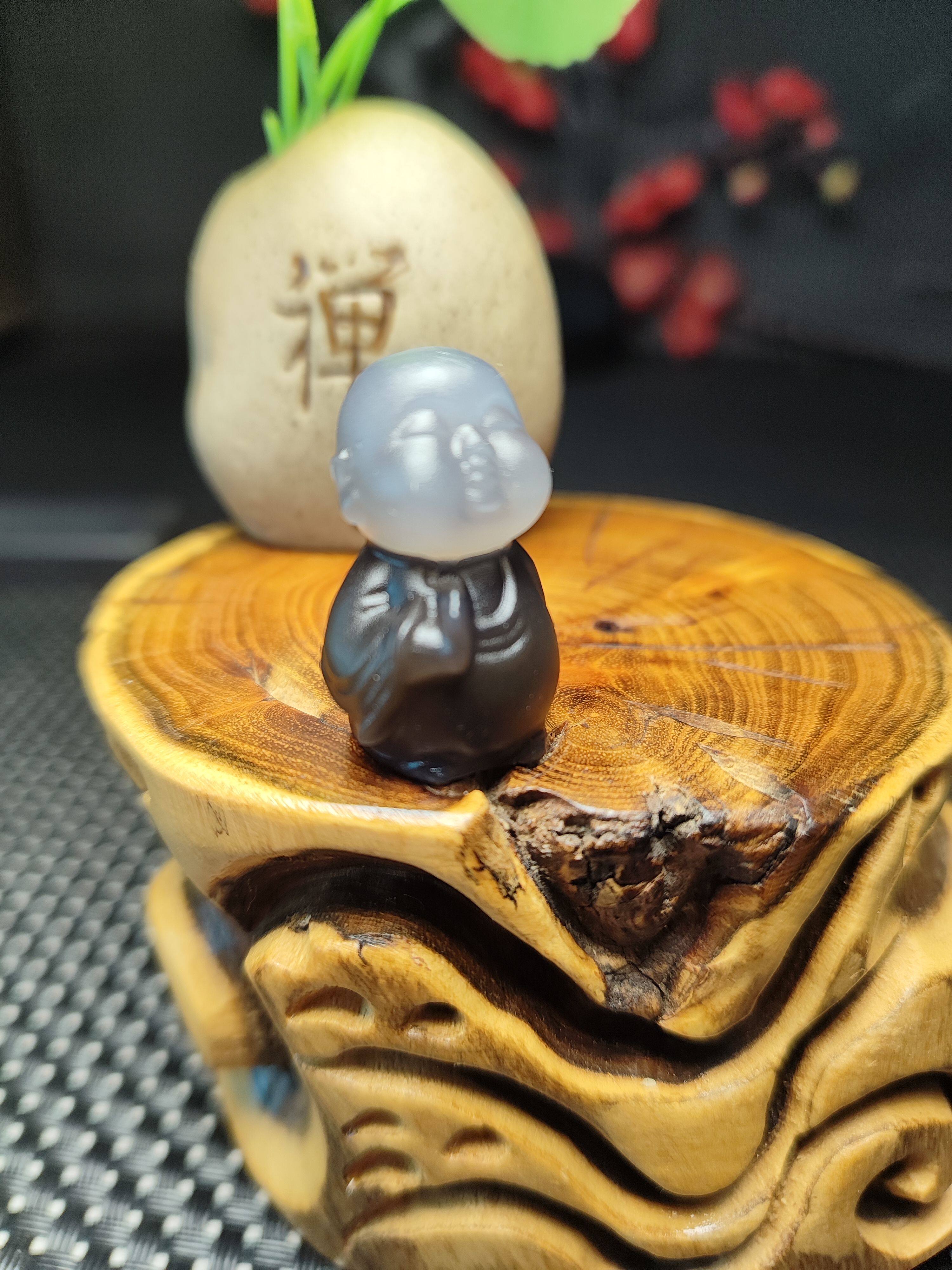 悟道小和尚,个性摆件,创意摆件,保真纯天然色彩,特价精品