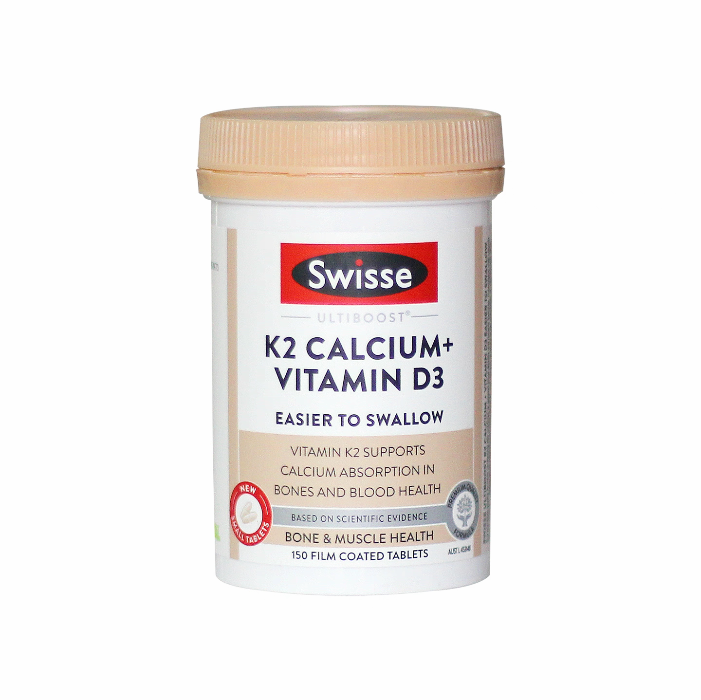 150粒澳洲Swisse斯维诗成人K2钙片骨骼健康维生素K2迷你补钙进口
