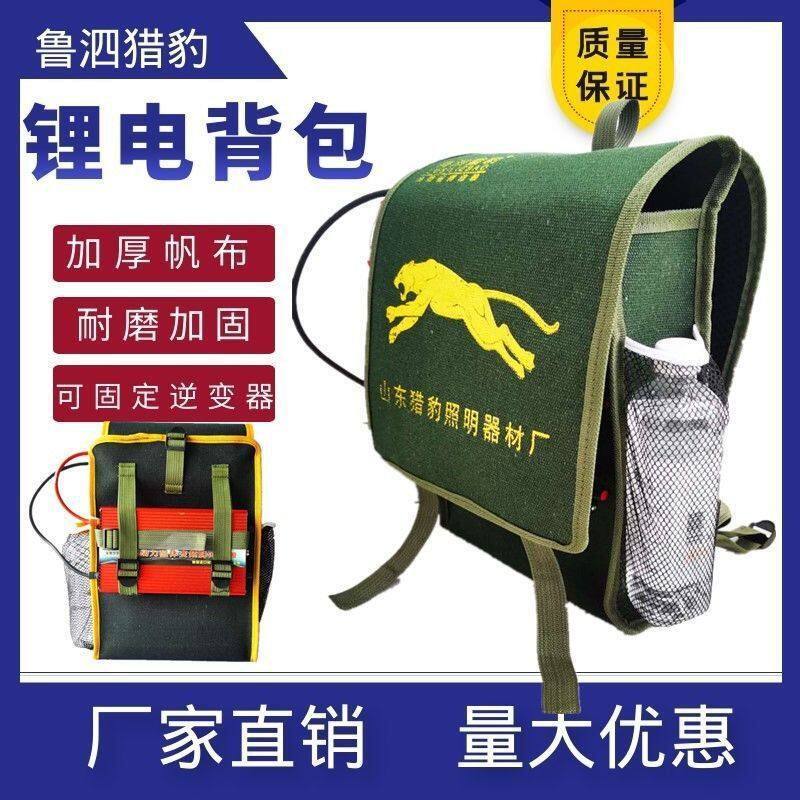 新款加厚帆布12v锂电池背包蓄电池双肩背包防水电瓶一体机锂电瓶