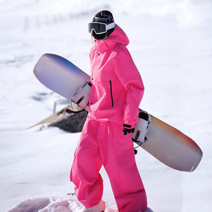 滑雪服男女套装冬季户外保暖防风防水单板滑雪衣裤滑雪服套装