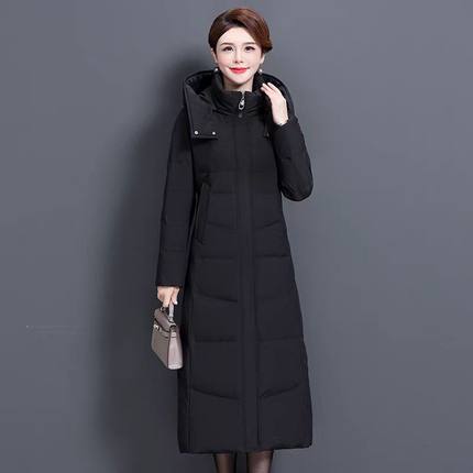2024新款雪中飞羽绒服女装中长款冬季长款过膝加厚妈妈羽绒服外套