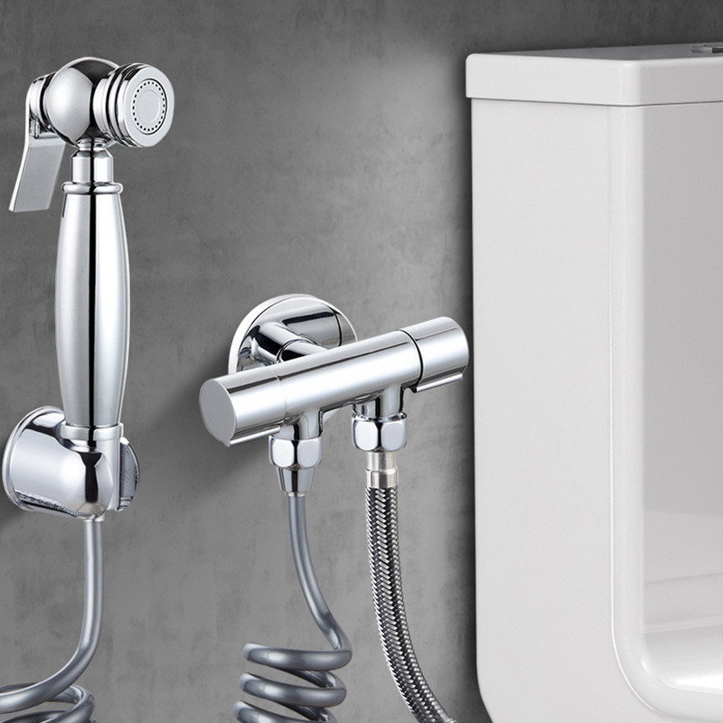 全铜马桶增压喷枪卫生间手持清洁增压喷头厕所冲洗器家用高压水枪