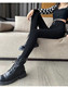韩国正品 女外穿小脚小黑裤 鲨鱼小猫裤 紧身黑色打底裤 魔术裤 春款