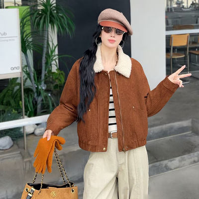 时尚显瘦保暖棉衣外套欧莎名秀