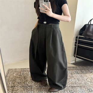 2025秋新款时尚休闲裤女高腰阔腿裤子宽松显瘦百搭直筒裤女喜大东
