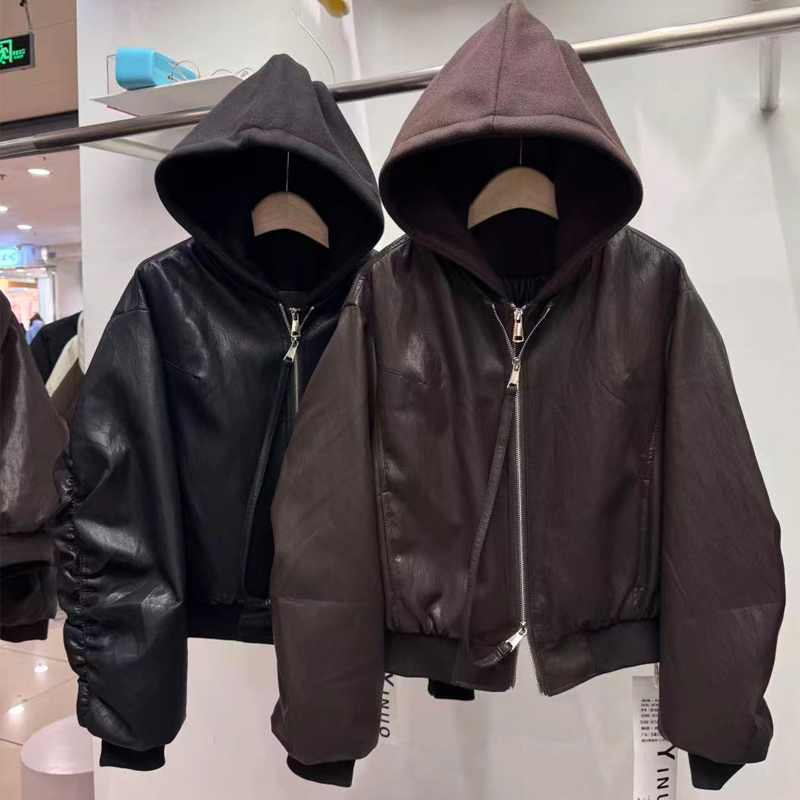 依诺品牌四季青皮衣白鸭绒