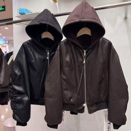 依诺品牌四季青皮衣白鸭绒