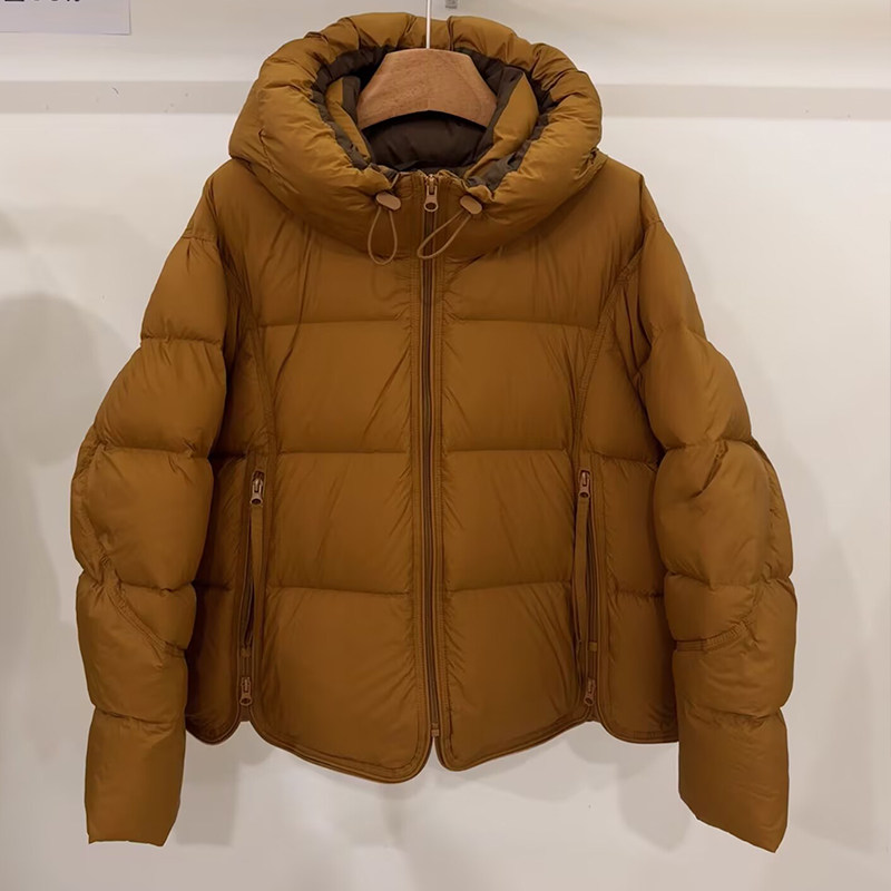 云朵泡芙羽绒服女短款连帽双芒果