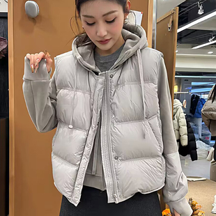 巨好看高端羽绒马甲女卫衣套装2025秋冬款新款宽松百搭休闲两件套