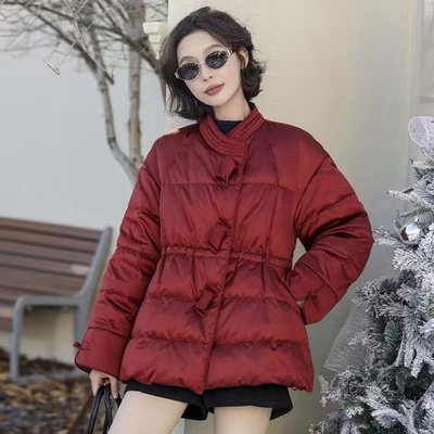 印象秋水立领一手长羽绒服