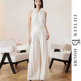 子女长裤 15小时白色阔腿裤 裤 休闲直筒拖地西装 女高腰垂感2024新款