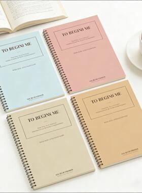 得力LA560-01彩色线圈本A5螺旋本笔记本学生练习本子60页一本混色