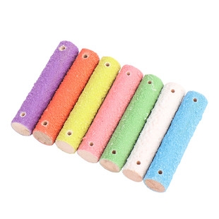 DIY鹦鹉鸟玩具用珠子木棍圆木棒彩色圆形珠子秋千云梯原材料加工