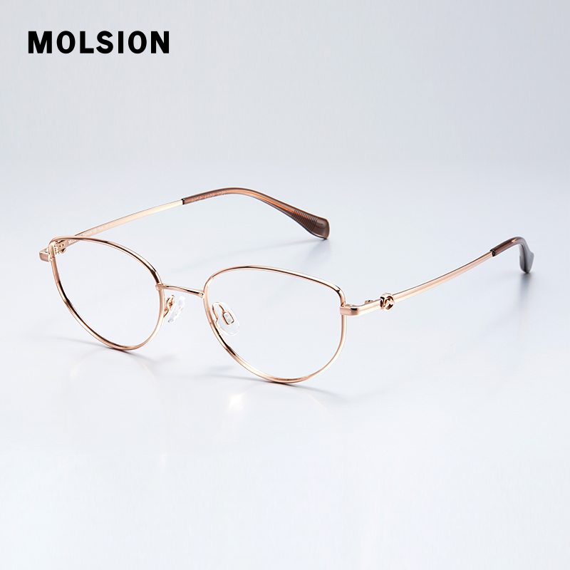 陌森近视眼镜框男女款高级感舒适轻盈钛架可配高度数光学镜MA7022