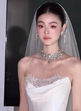 TM｜C16满钻高级项链礼服婚纱皇冠搭配