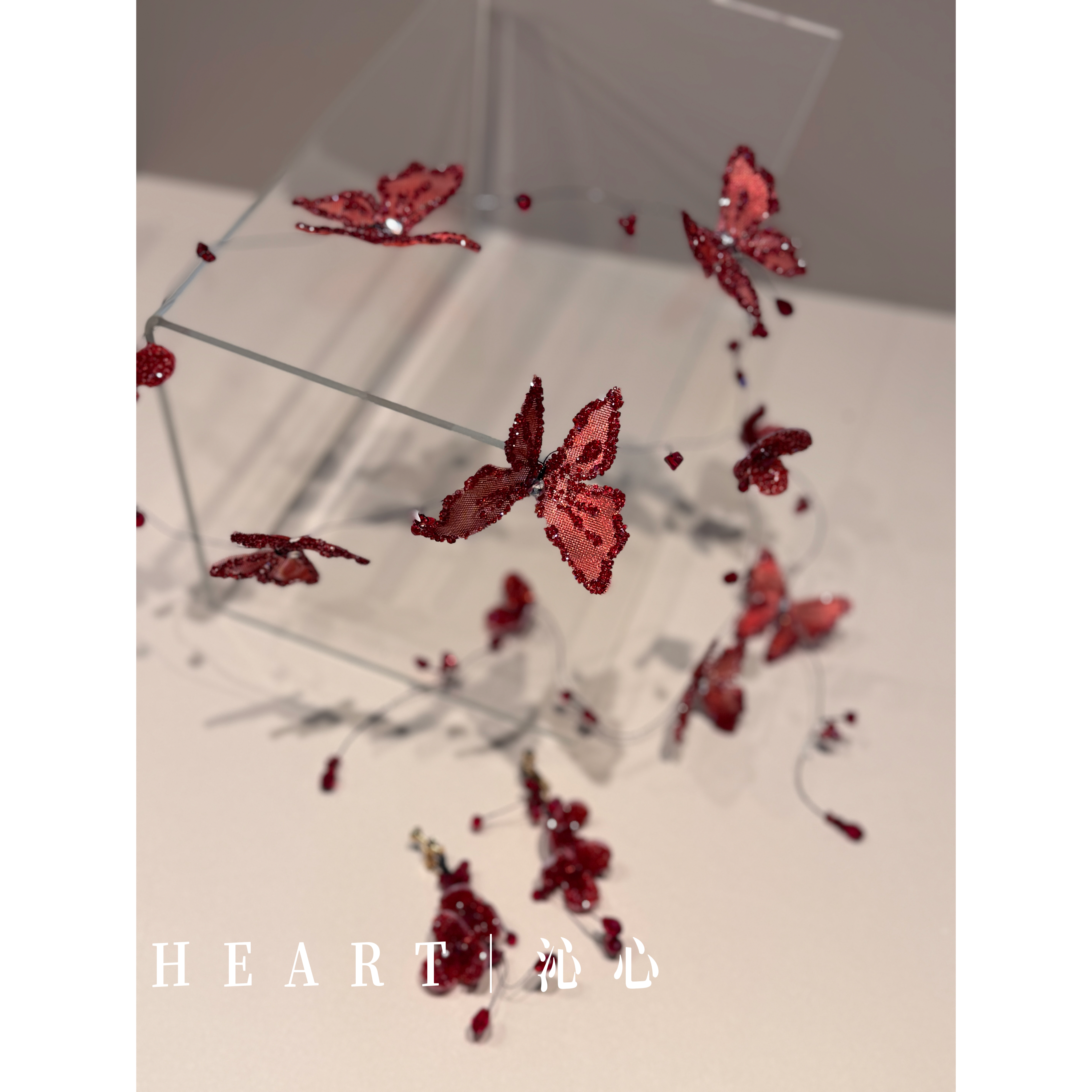 TM｜薄纱蝴蝶一款多用新娘红色敬酒服（项链+耳夹