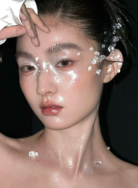 TM｜E08“冰晶泪”碎钻材料包diy脸部特写