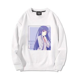 寒蝉鸣泣之时业动漫周边男装古手梨花龙宫礼奈秋冬情侣加绒卫衣服