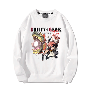 罪恶装备动漫周边秋冬男装上衣梅喧开炮联名百搭学生加绒宽松卫衣