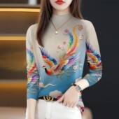 上新 高档面料女装 2025新款 新品 秋冬减龄半高领长袖 遮肚T恤女上衣