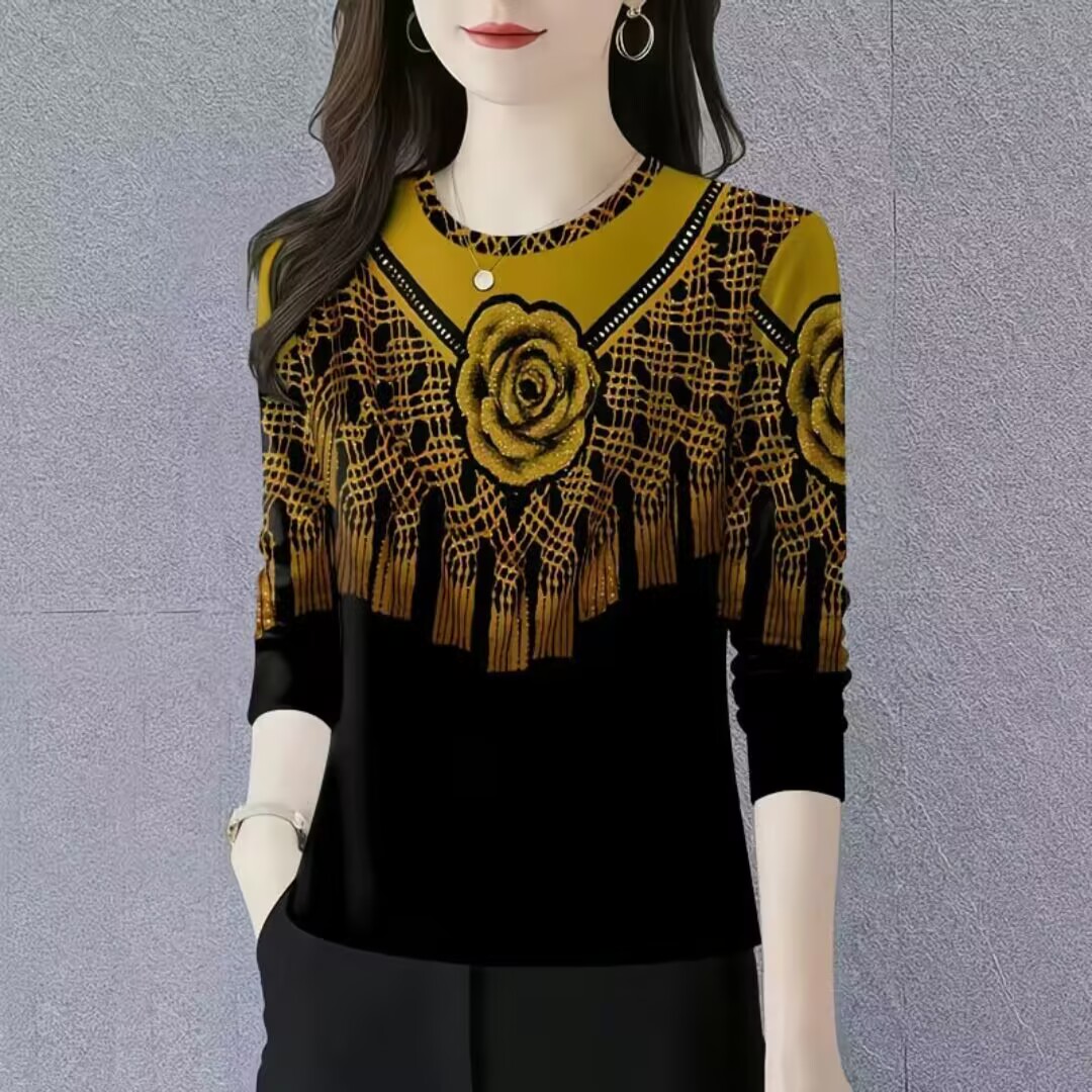 打底衫新款时尚简约秋冬薄圆领