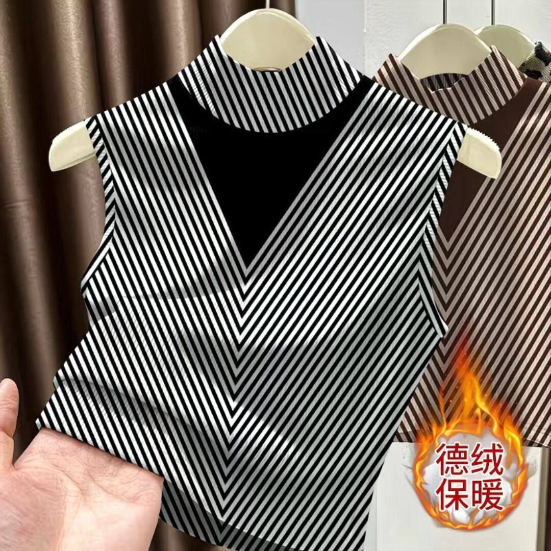 双面德绒无袖打底背心女内搭保暖春季新款宽松遮肚大码半高领上衣,女装/女士精品,背心吊带,淘宝优惠券,粉丝福利购,淘宝优惠卷