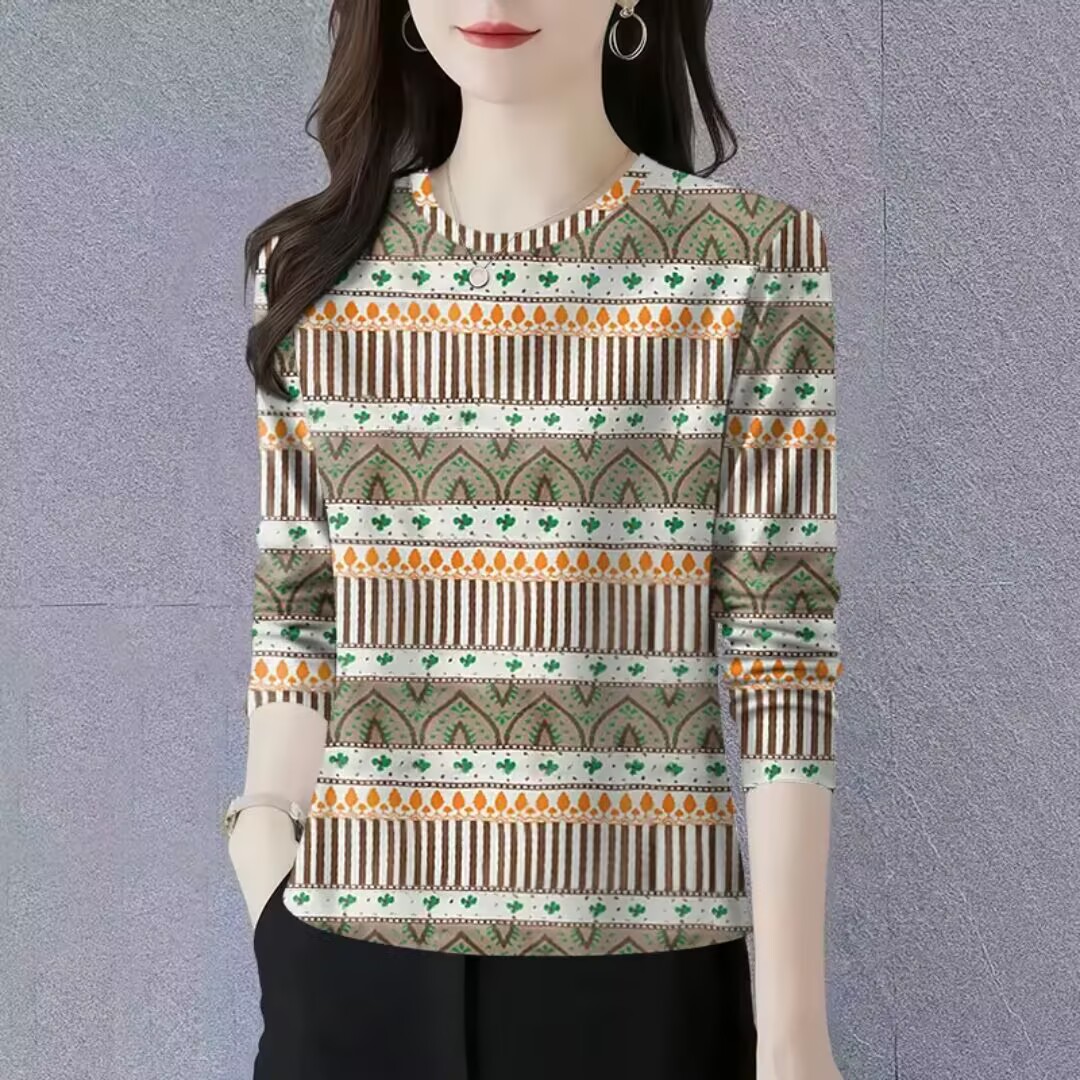 打底衫新款时尚简约秋冬薄圆领