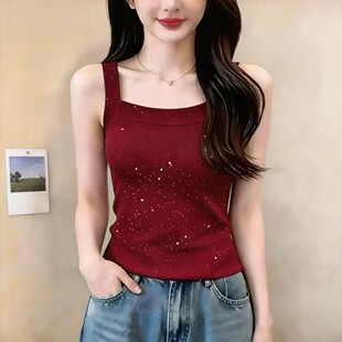 无袖 清仓捡漏 2026高档吊带背心女夏季 打底新款 百搭上衣 吊带修身