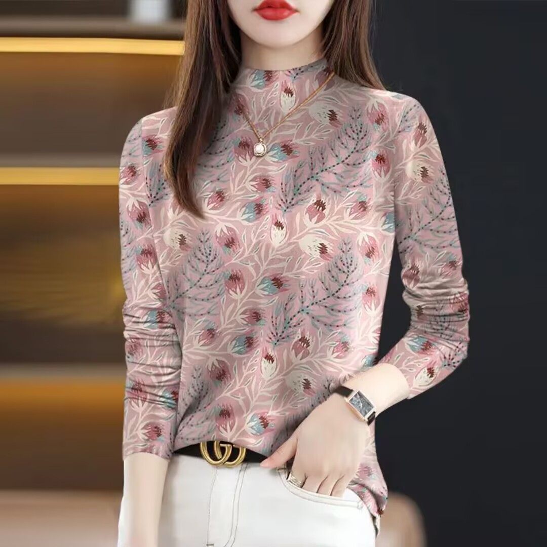 清仓捡漏~高档时尚女装2026春季新款减龄长袖半高领T恤女上衣潮,女装/女士精品,T恤,淘宝优惠券,粉丝福利购,淘宝优惠卷