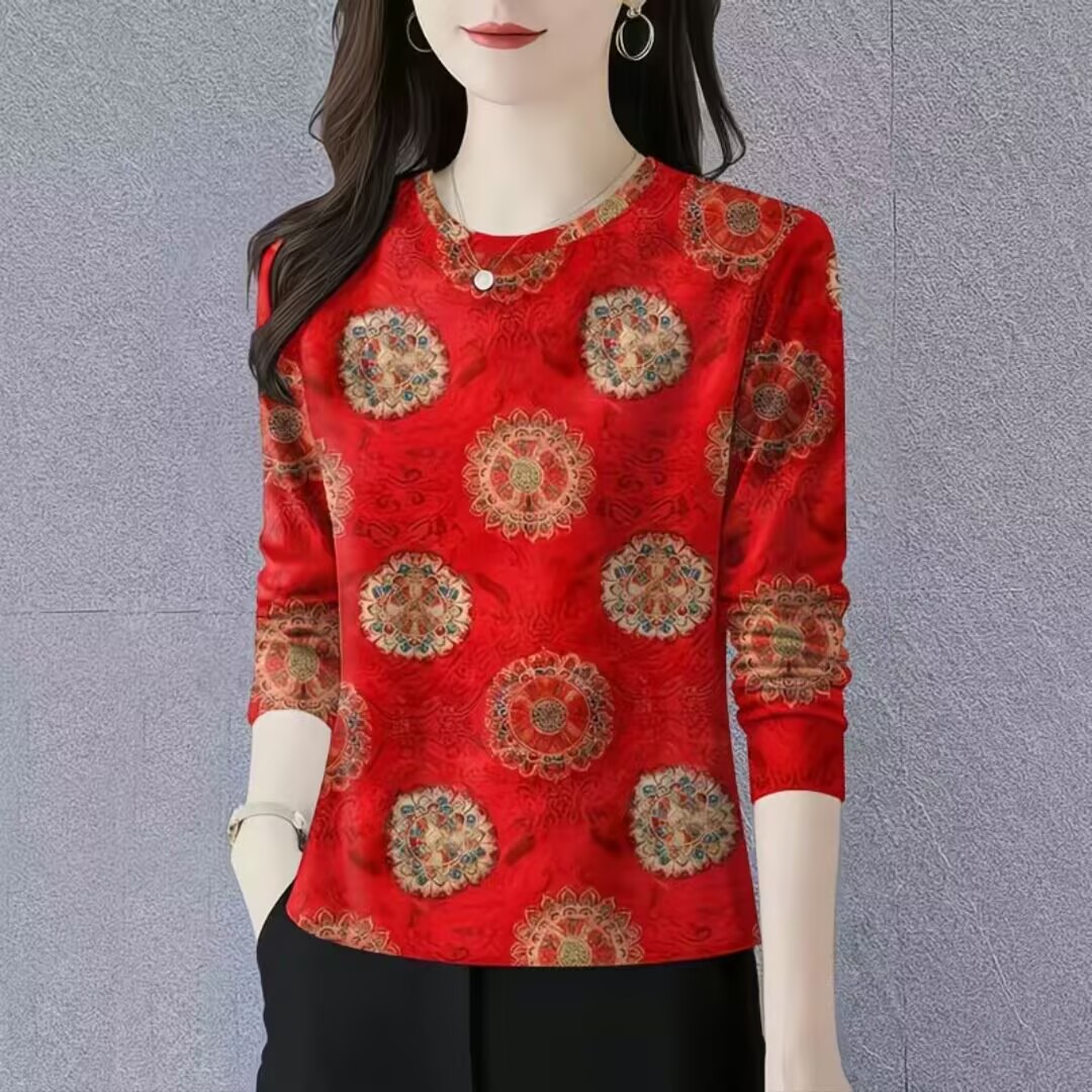 打底衫新款时尚简约秋冬薄圆领