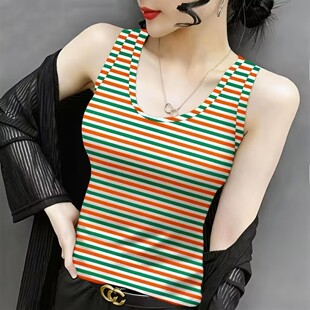 无袖 2026高档印花吊带背心女夏季 打底衫 外穿新款 百搭上衣 吊带修身