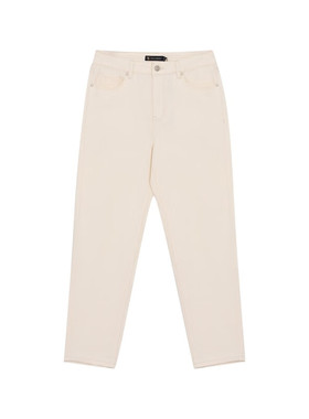 保罗彼得 专柜同款女子休闲时尚舒适直筒长裤米白牛仔裤BLEA62430