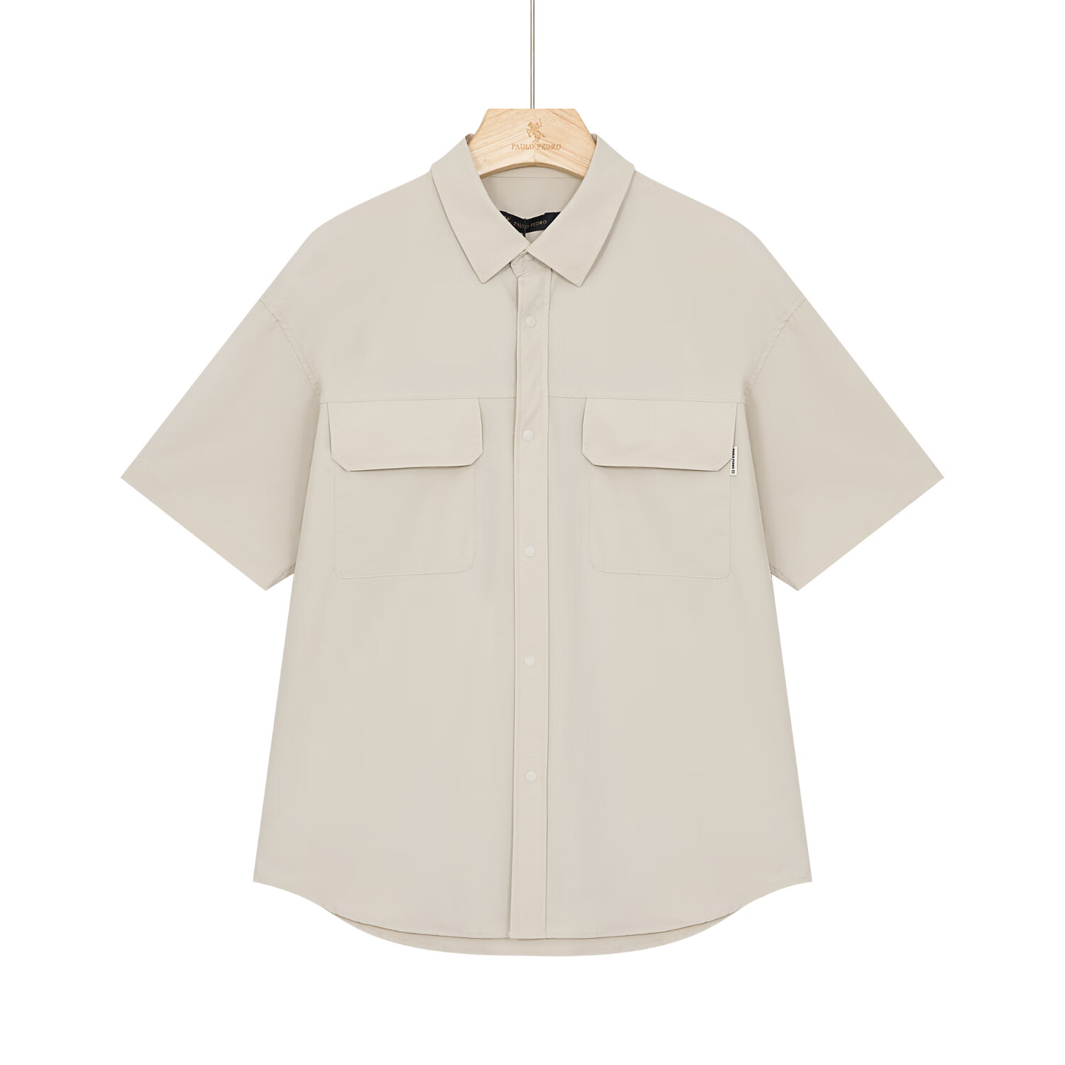 保罗彼得 专柜同款 男士舒适休闲抑菌简约潮流短袖衬衫CUEB52811