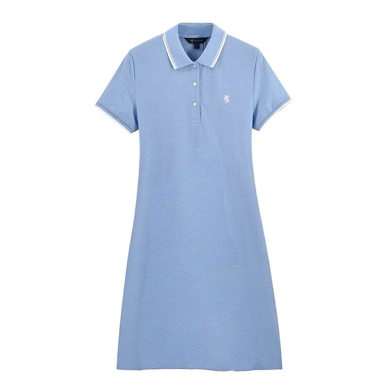专柜同款 女子夏季连衣裙短袖显瘦纯棉A字裙POLO裙 CPCB93860