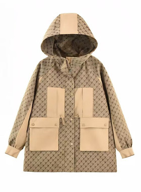 保罗彼得 专柜同款 女士时尚休闲百搭通勤连帽外套DSCD34350