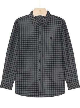 保罗·彼得专柜同款 男士简约日常上班休闲百搭加绒衬衫MMCD58690