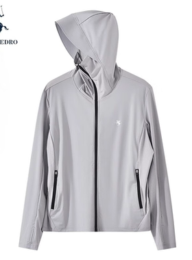 保罗彼得专柜同款男女同款UPF100+紫外线透气连帽防晒衣WADB73170