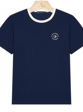 保罗彼得 专柜同款 男士休闲百搭日常校园圆领短袖T恤NCEB65770