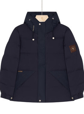 保罗·彼得 专柜同款 男士舒适简约百搭保暖连帽羽绒服PRCD34361