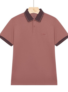 保罗彼得 专柜同款 男士舒适简约通勤商务休闲短哦咯衫ZCEB65680