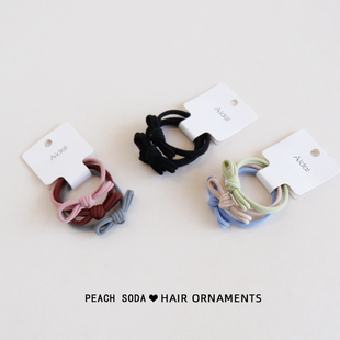温柔不伤发 小皮筋高弹力耐用扎头发饰蝴蝶结头绳女网红发绳发饰