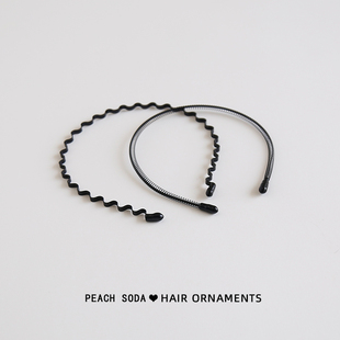 男士 发饰头饰 发箍洗脸运动隐形发卡波浪头箍男生铁发箍不勒头时尚